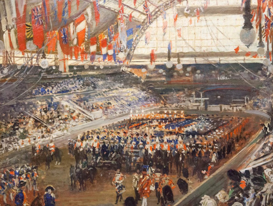 Parade militaire à Crystal Palace pour le couronnement de George V, Londres